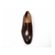Men's Brown Leather Moccasins - top-down-view
