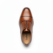 top-down-view - Men's Brown Leather Oxford Dress Shoes