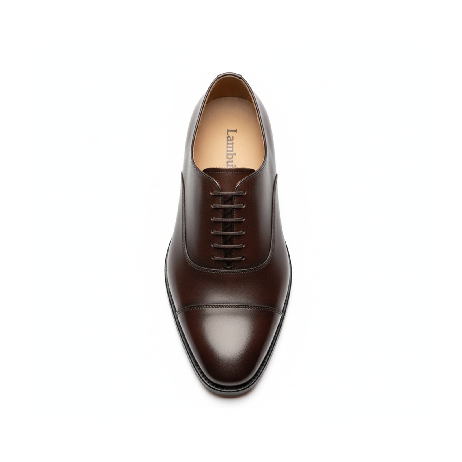 top-down-view - Men's Brown Leather Oxford Dress Shoes