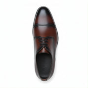 top-down-view - Men's Brown Leather Oxford Dress Shoes