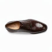 top-down-view - Men's Brown Leather Oxford Shoes