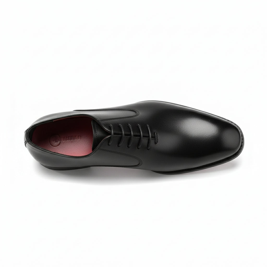 top-down-view - Men's Brown Leather Oxford Shoes
