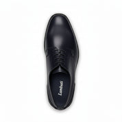 Men's Brown Leather Split Toe Lace Up Dress Shoes - top-down-view