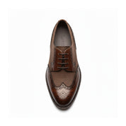 top-down-view - Men's Brown Leather Wingtip Brogues
