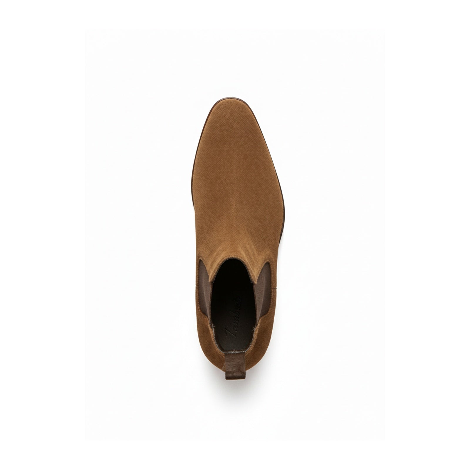 top-down-view - Men's Brown Suede Chelsea Ankle Boots