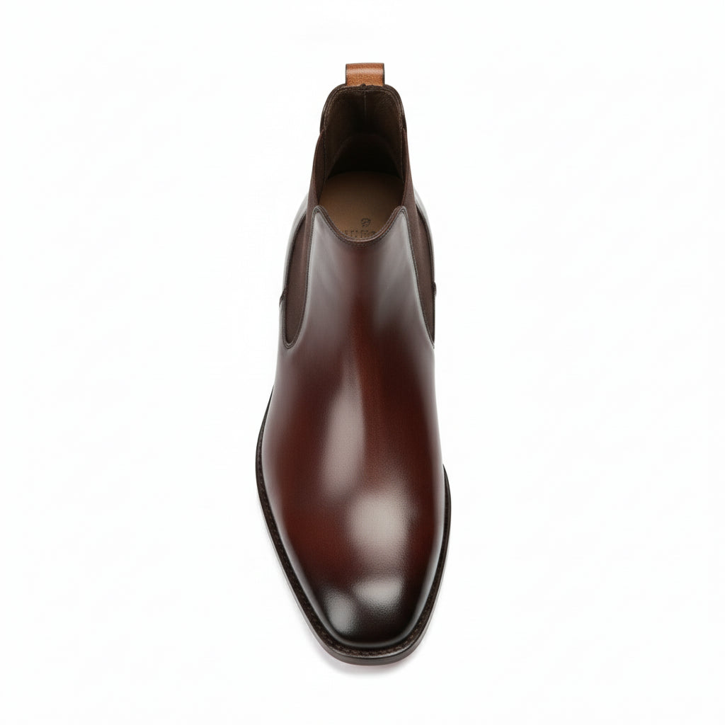 top-down-view - Men's Brown Suede Chelsea Boots