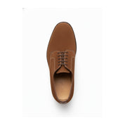 Men's Brown Suede Derby Shoes - top-down-view