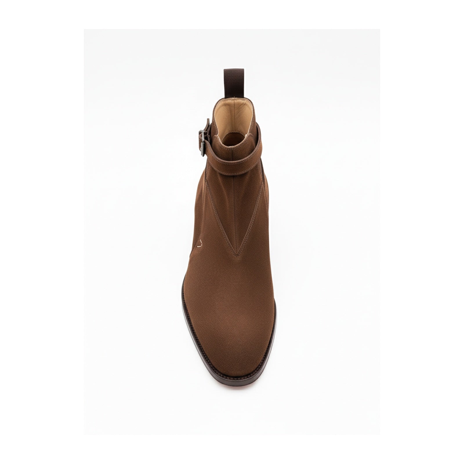 top-down-view - Men's Brown Suede Jodhpurs Boots with Ankle Strap