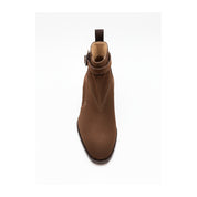 top-down-view - Men's Brown Suede Jodhpurs Boots with Ankle Strap