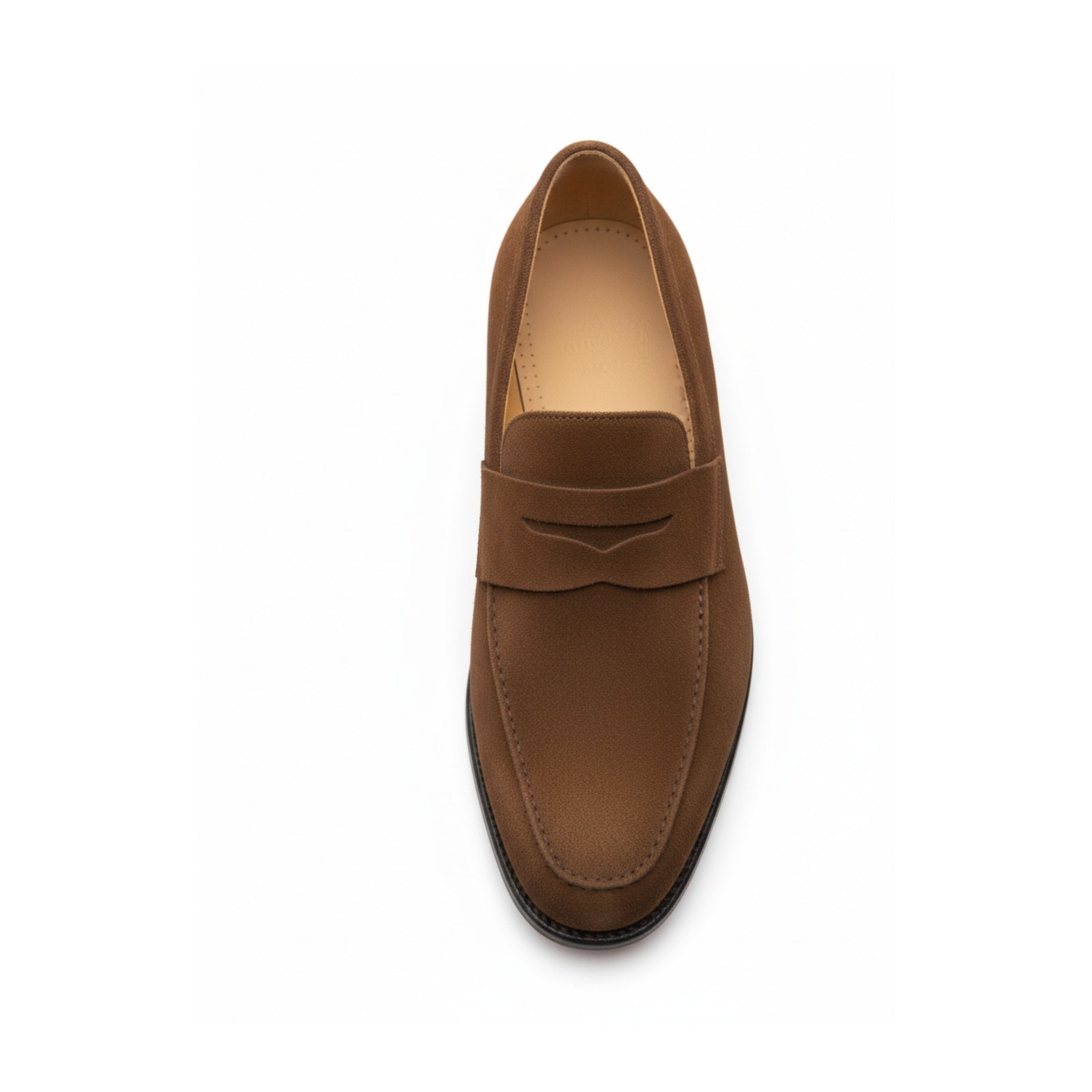 top-down-view - Men's Brown Suede Loafers