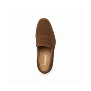 top-down-view - Men's Brown Suede Moccasin Loafers