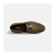 top-down-view - Men's Brown Suede Moccasin Loafers