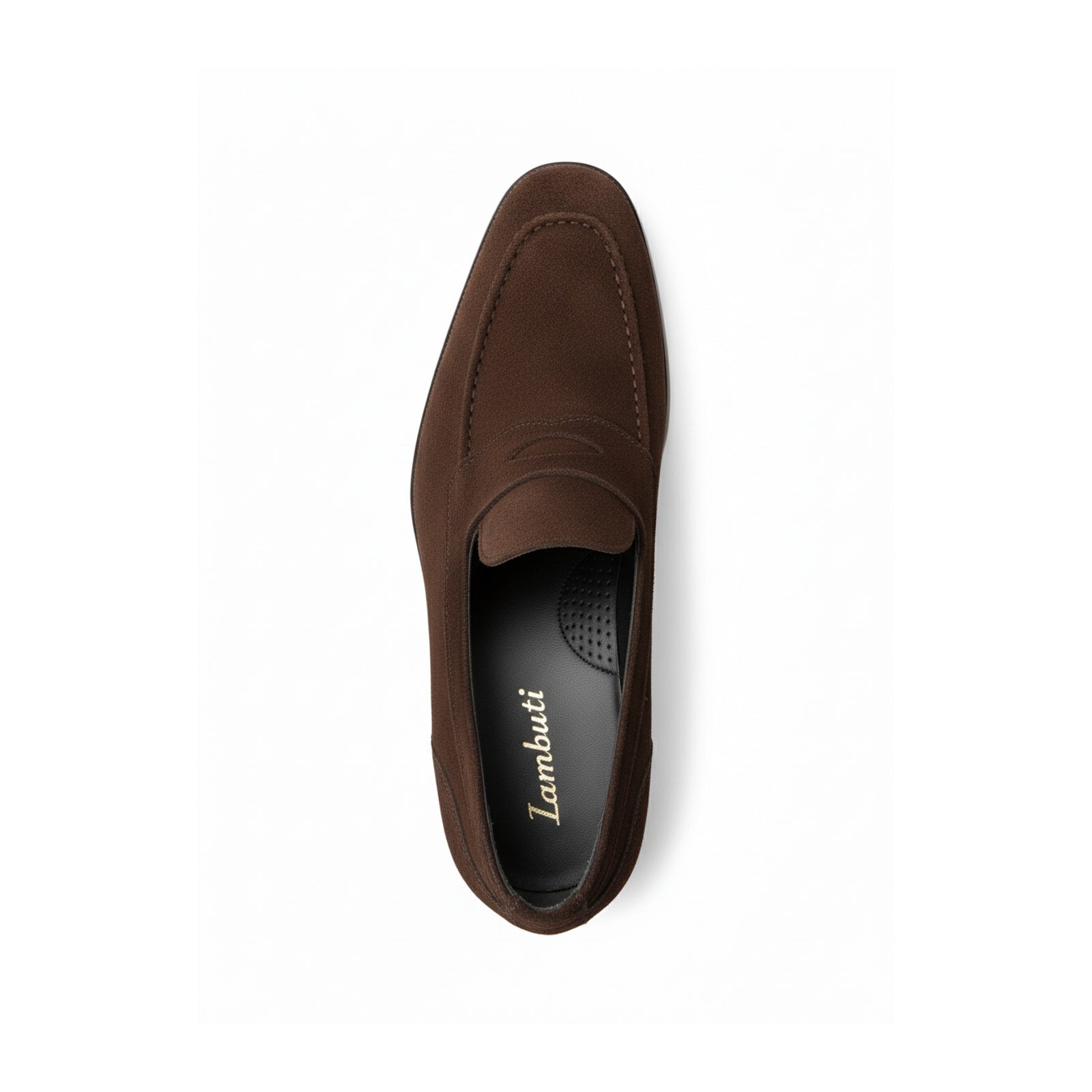 top-down-view - Men's Brown Suede Moccasin Loafers