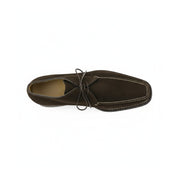 Men's Brown Suede Oxford Dress Shoes - top-down-view