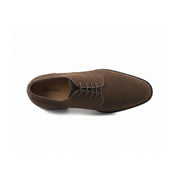top-down-view - Men's Brown Suede Oxford Shoes