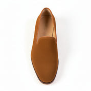 top-down-view - Men's Brown Suede Penny Loafer Driving Shoes