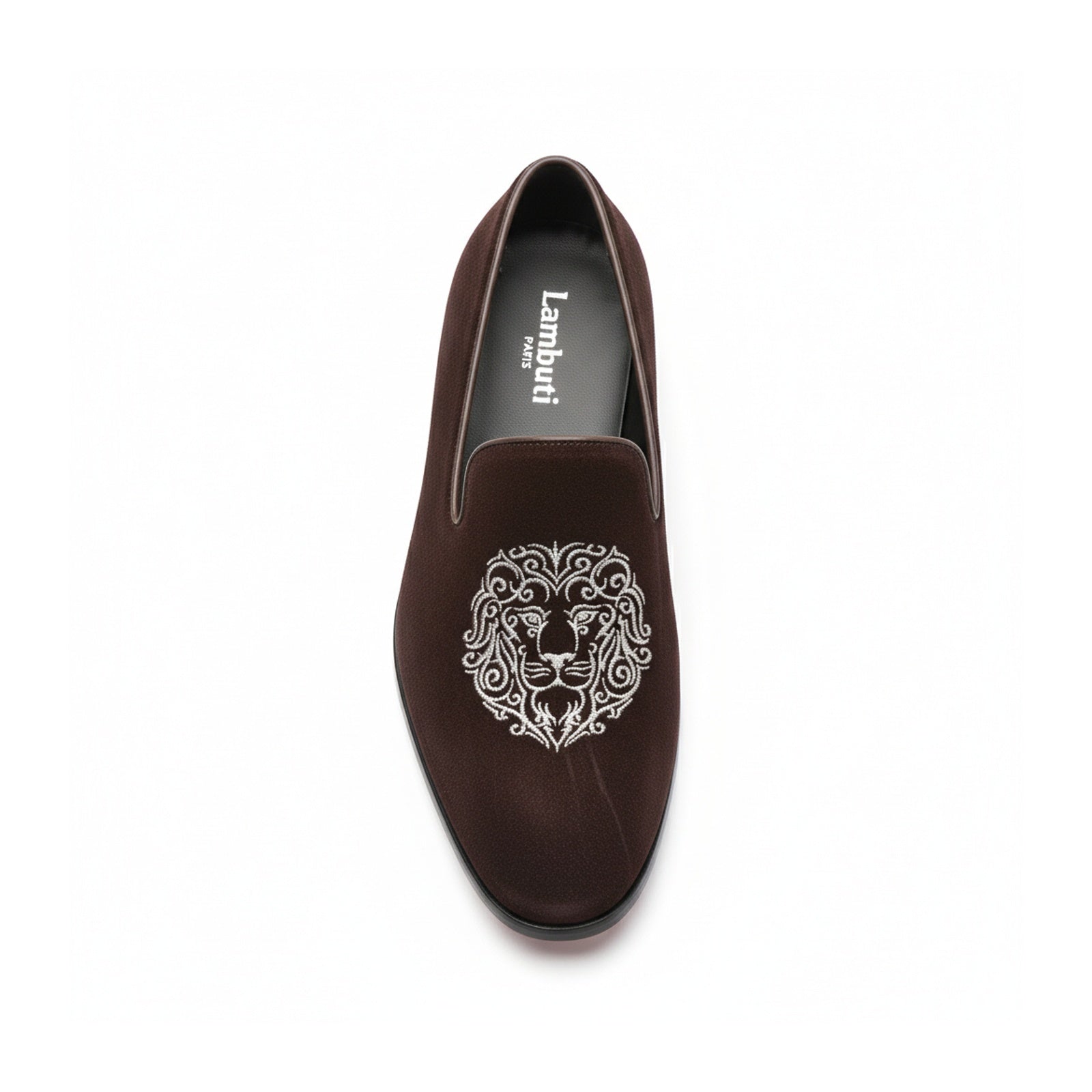 top-down-view - Men's Brown Velvet Loafers