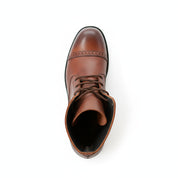 top-down-view - Men's Cap-Toe High Ankle Leather Boots
