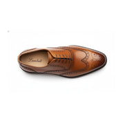 top-down-view - Men's Classic Brown Leather Brogue Dress Shoes