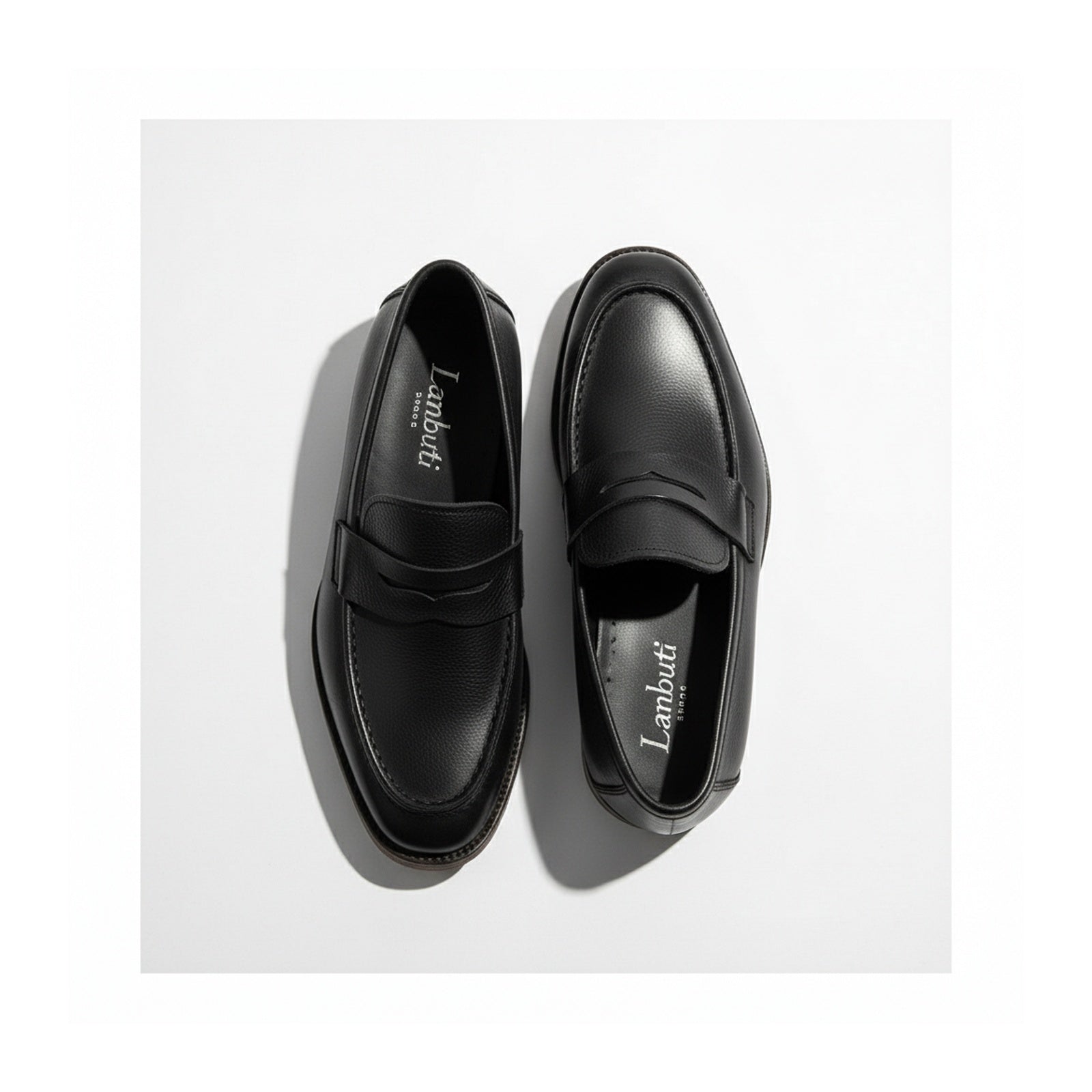 top-down-view - Men's Classic Leather Loafer Shoes