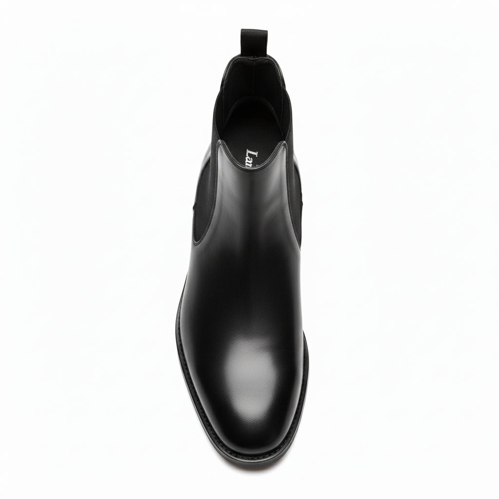 top-down-view - Men's Cow Leather Chelsea Dress Boots