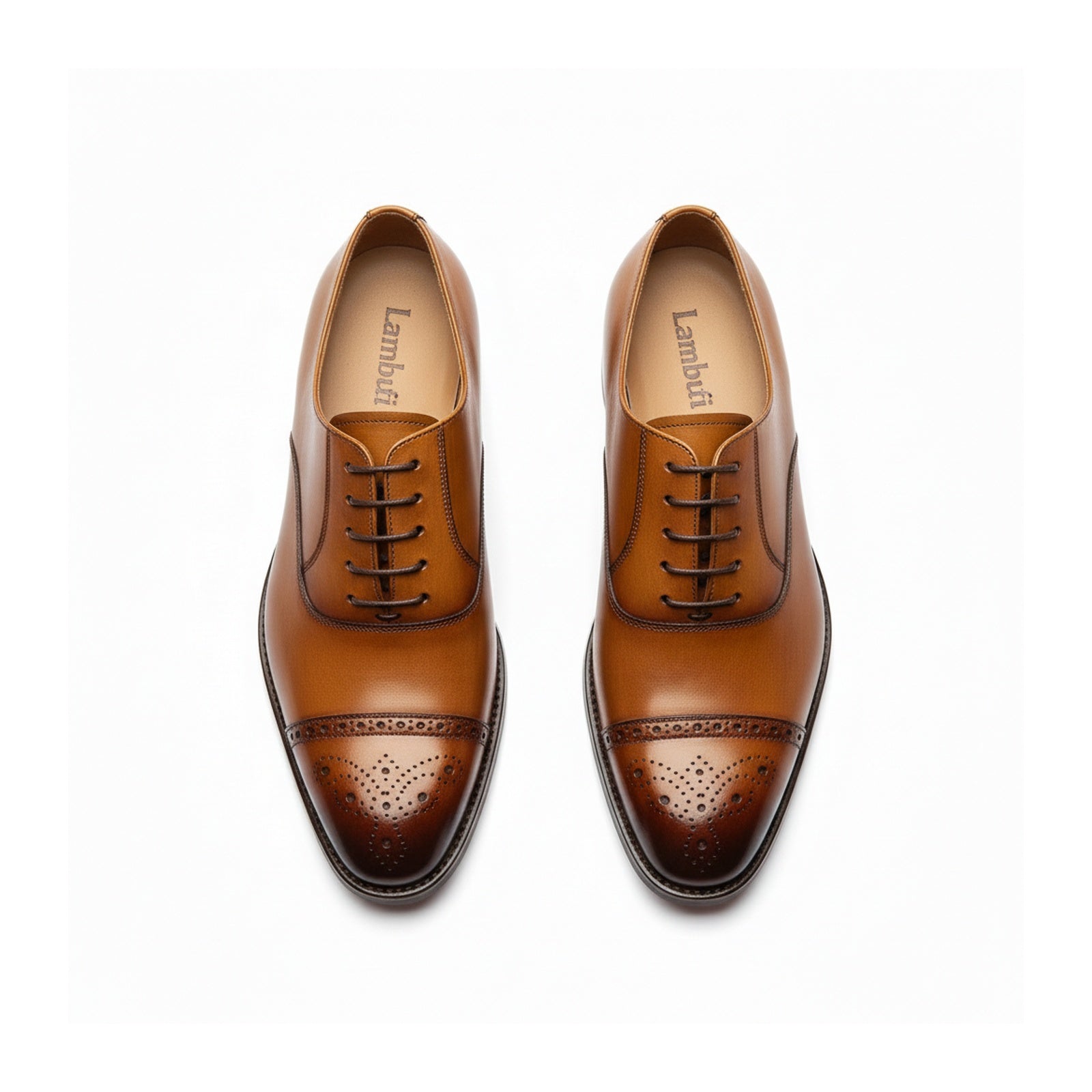 top-down-view - Men's Cow Leather Derbies Dress Shoes
