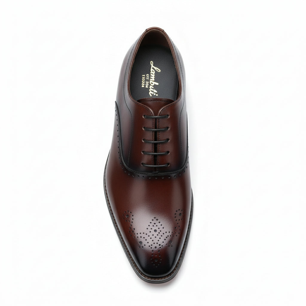 top-down-view - Men's Cow Leather Oxford Dress Shoes