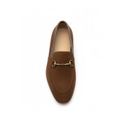 top-down-view - Men's Cow Leather Suede Tassel Moccasins