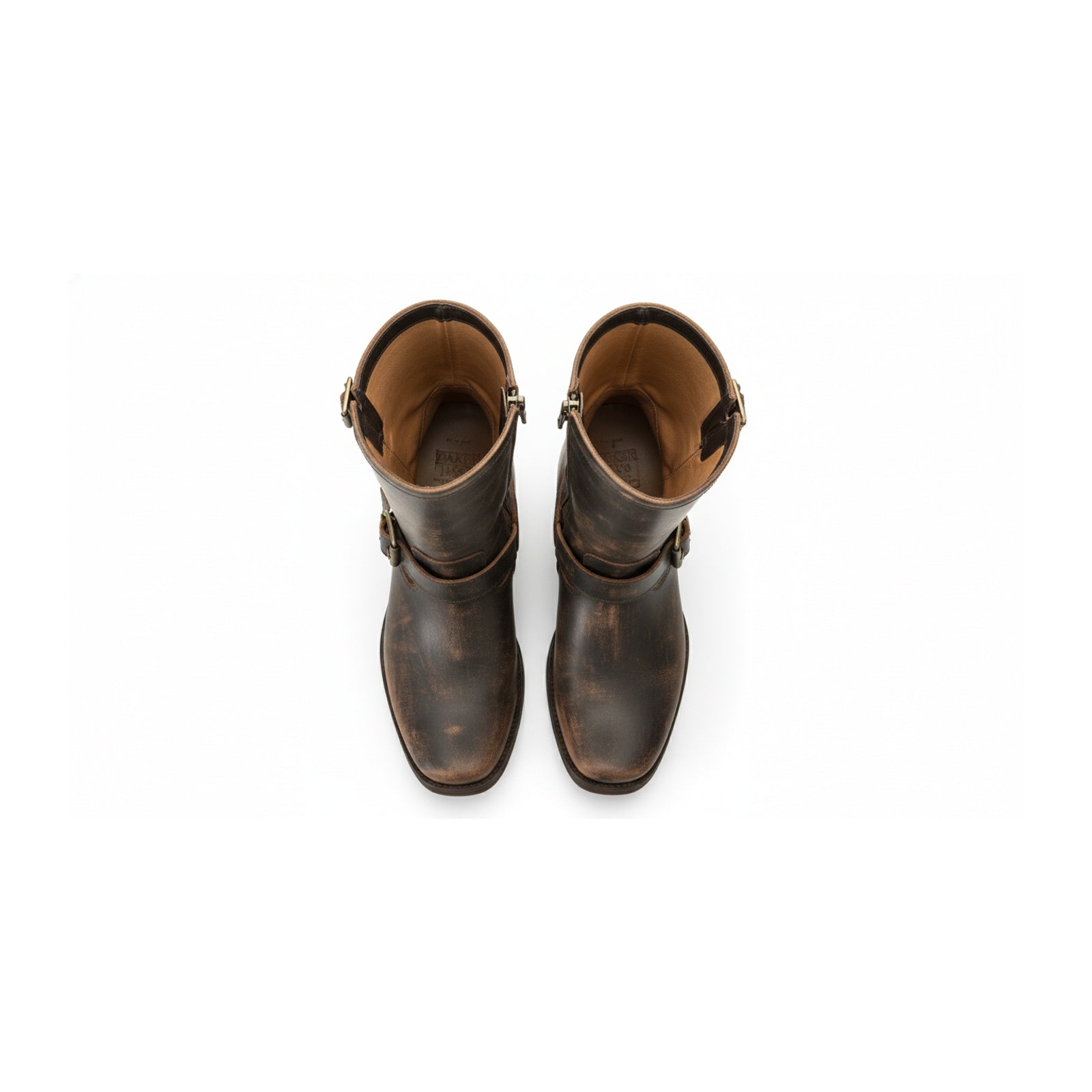 top-down-view - Men's Dark Brown Leather Cowboy Boots