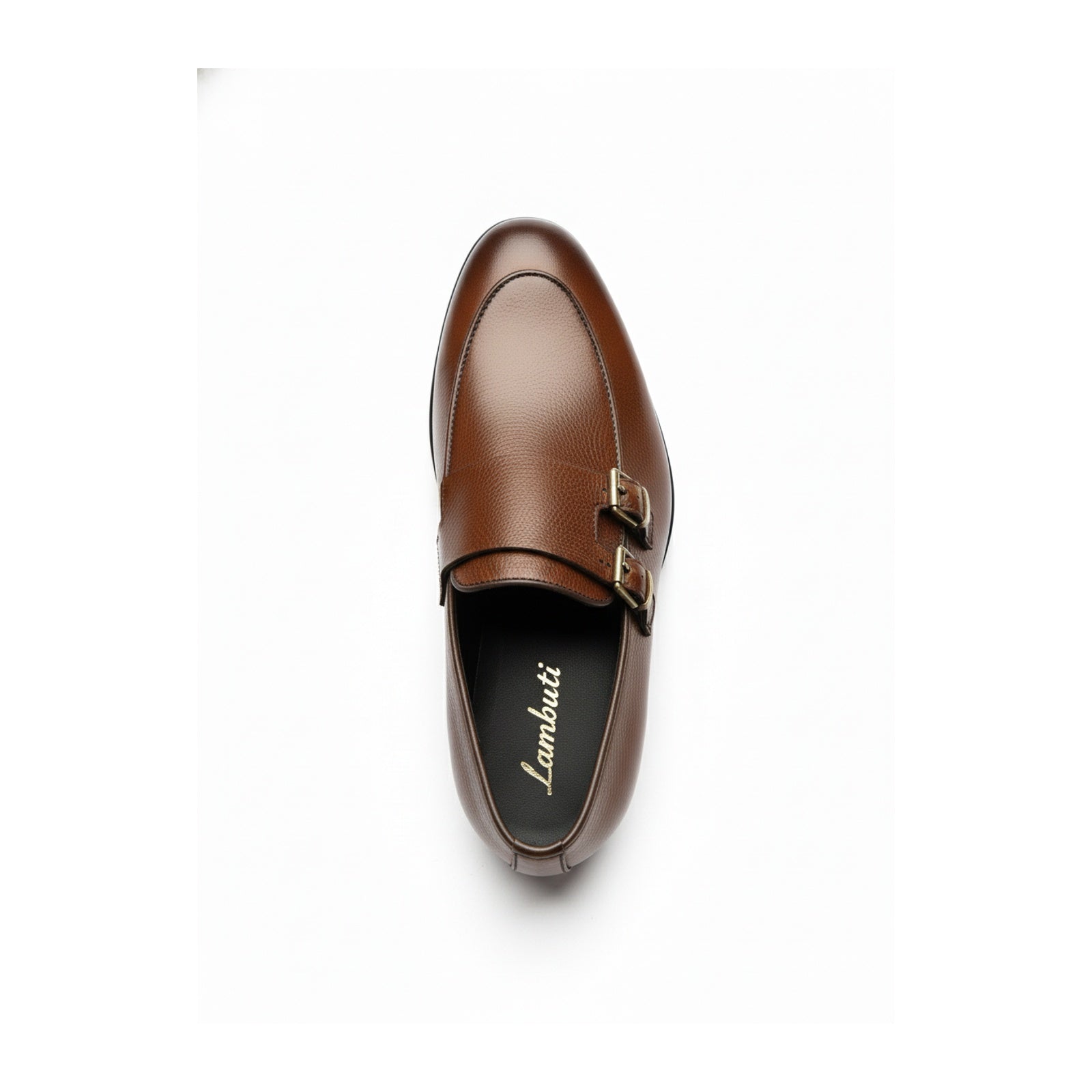 Men's Dark Brown Leather Moccasin Loafers - top-down-view