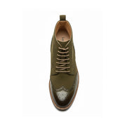 top-down-view - Men's Full Grain Leather Brogue Boots