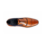 top-down-view - Men's Full Grain Leather Brogue Dress Shoes