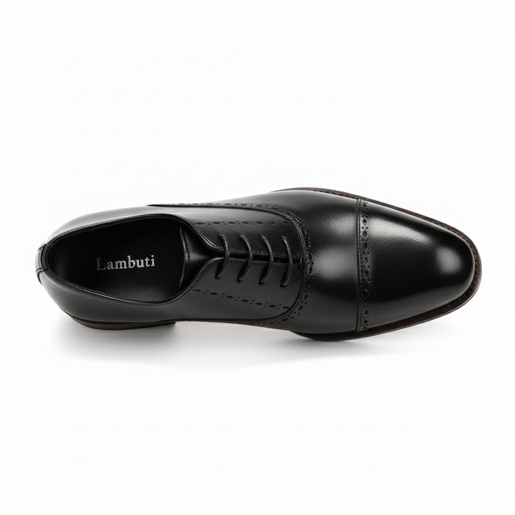 top-down-view - Men's Full Grain Leather Oxford Dress Shoes