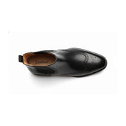top-down-view - Men's Full Grain Leather Wingtip Chelsea Boots