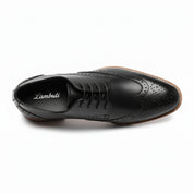 top-down-view - Men's Full Grain Leather Wingtip Dress Shoes