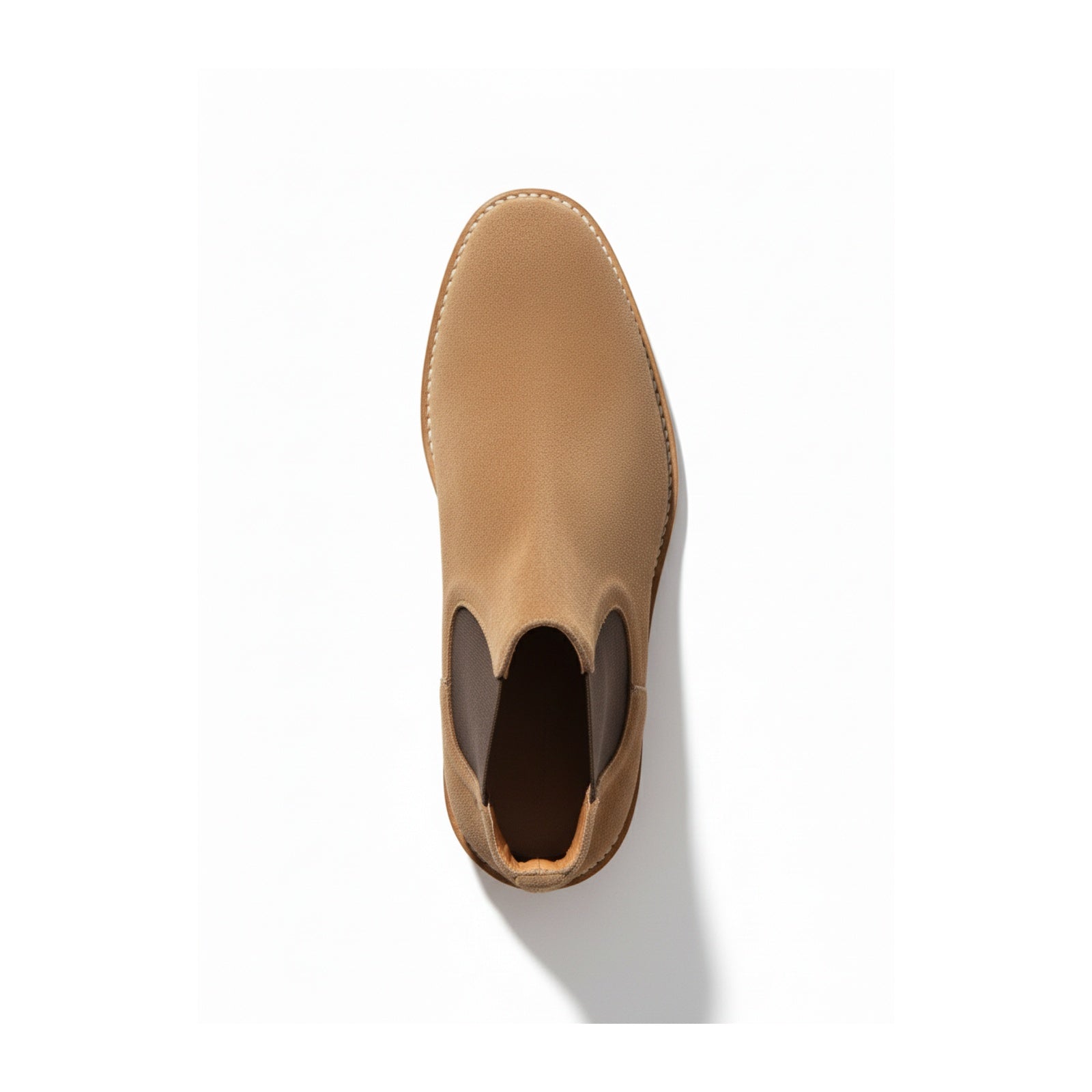 top-down-view - Men's Full Grain Suede Chelsea Boots with Classic Design