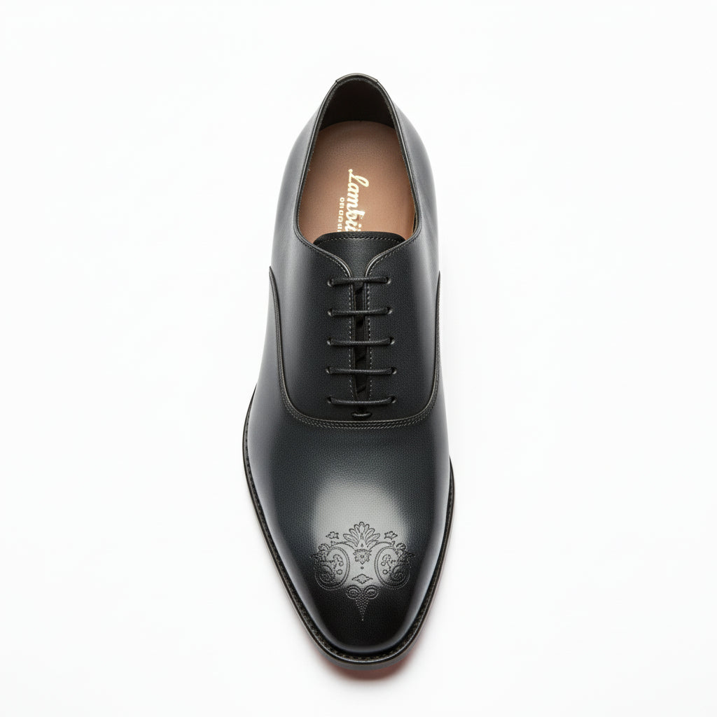 top-down-view - Men's Genuine Leather Oxford Dress Shoes