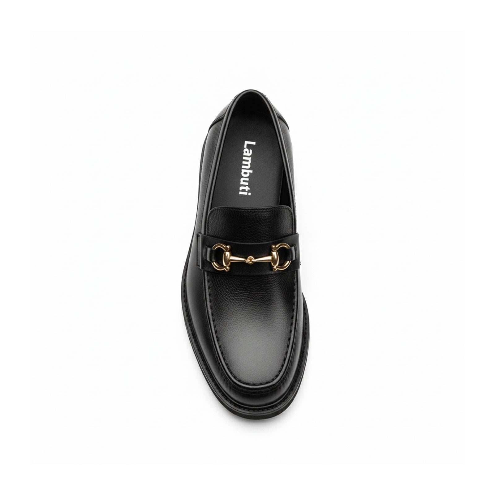 top-down-view - Men's Glossy Leather Slip-Ons