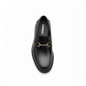 top-down-view - Men's Glossy Leather Slip-Ons