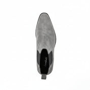 Men's Gray Suede Chelsea Boots - top-down-view