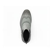 Men's Gray Suede Chelsea Boots - top-down-view