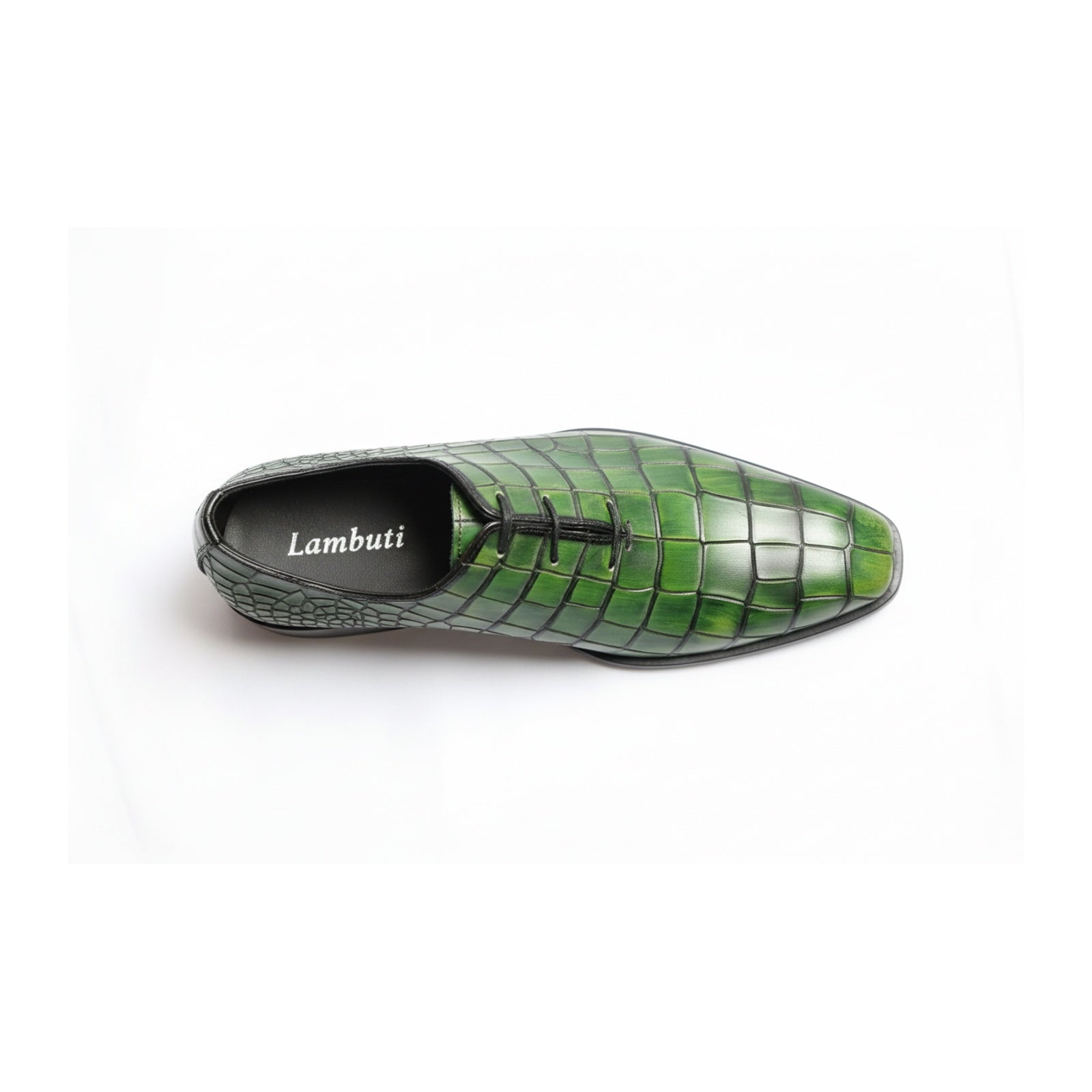 top-down-view - Men's Green Leather Dress Shoes