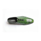 top-down-view - Men's Green Leather Dress Shoes