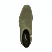 Men's Green Suede Ankle Boots - top-down-view