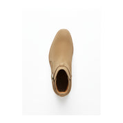 top-down-view - Men's Handmade Beige Suede Jodhpur Ankle Boot with Leather Sole