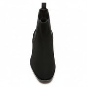 top-down-view - Men's Handmade Black Suede Chelsea Boots – Customizable Options