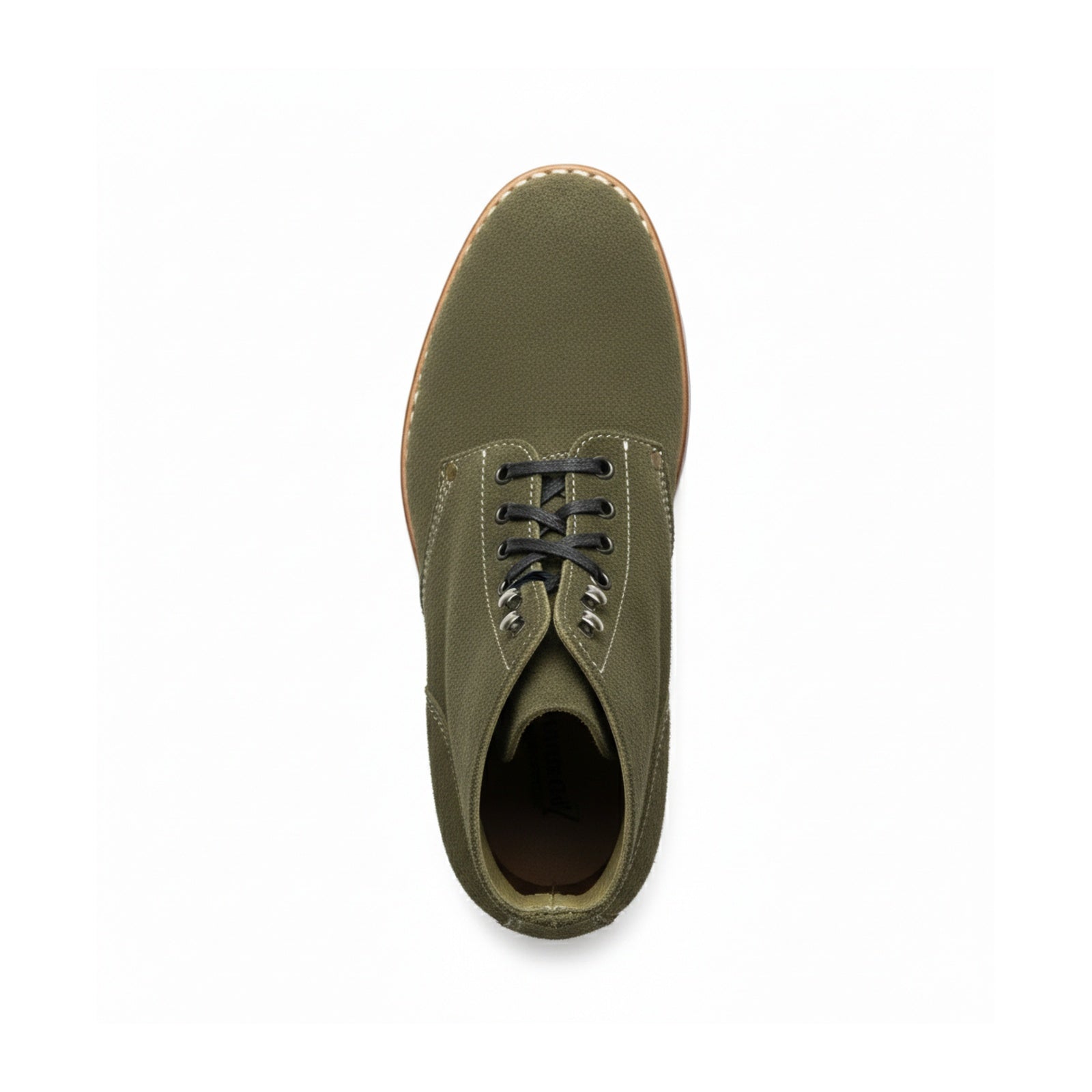 Men's Hunter Green Suede Ankle Boots - top-down-view