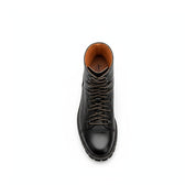 top-down-view - Men's High Ankle Biker Leather Boots