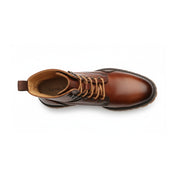 top-down-view - Men's High Ankle Lace-Up Leather Boots