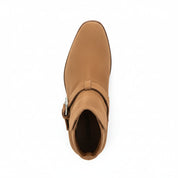 top-down-view - Men's High Ankle Suede Biker Boots